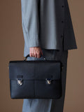 Osprey London Black The Forest Leather Briefcase