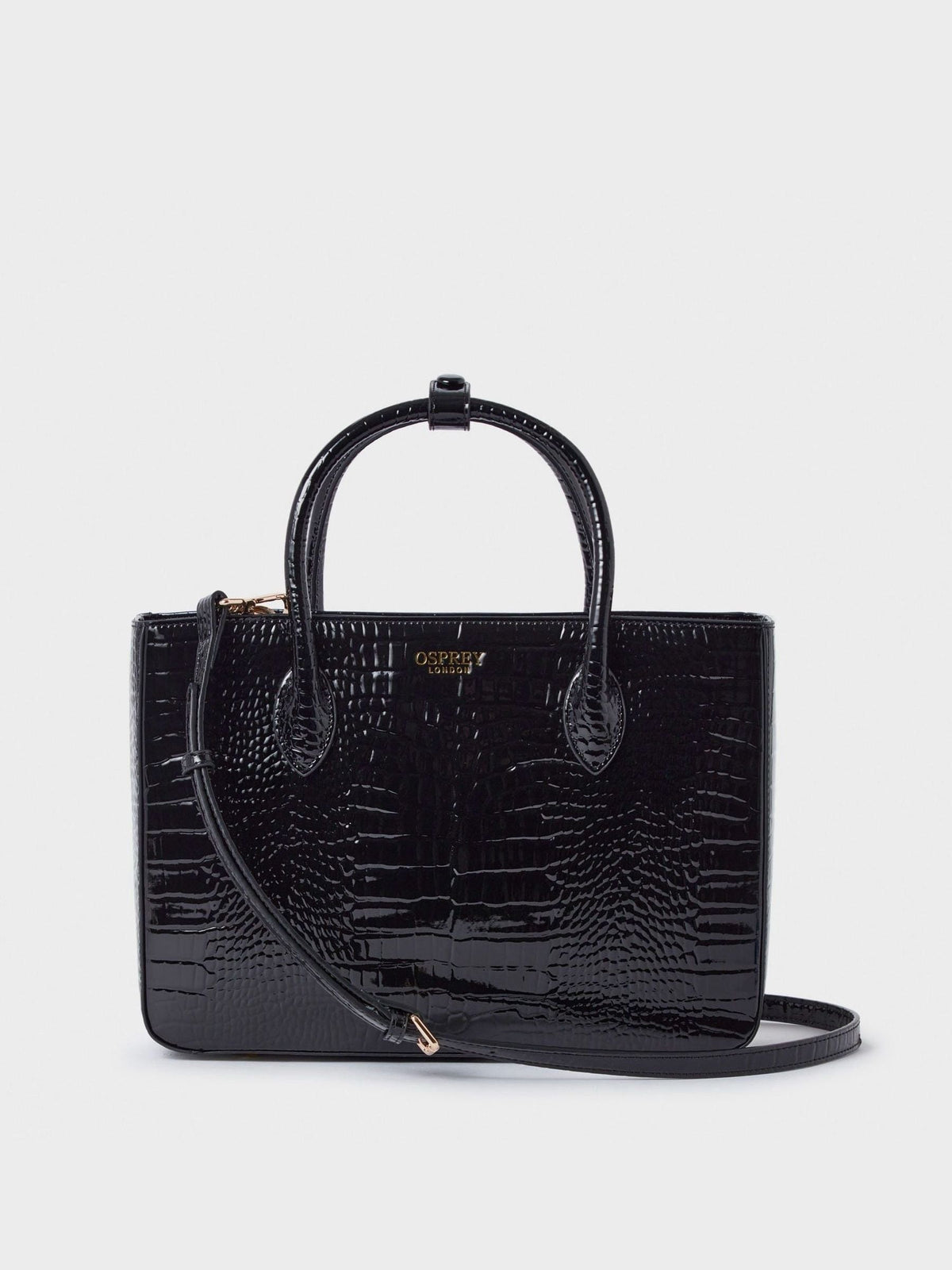 Osprey London Black Fulham faux leather grab bag (British brand)