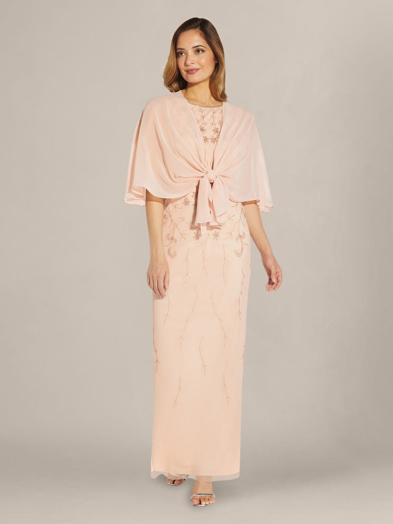 Adrianna Papell pink chiffon cover-up - British product