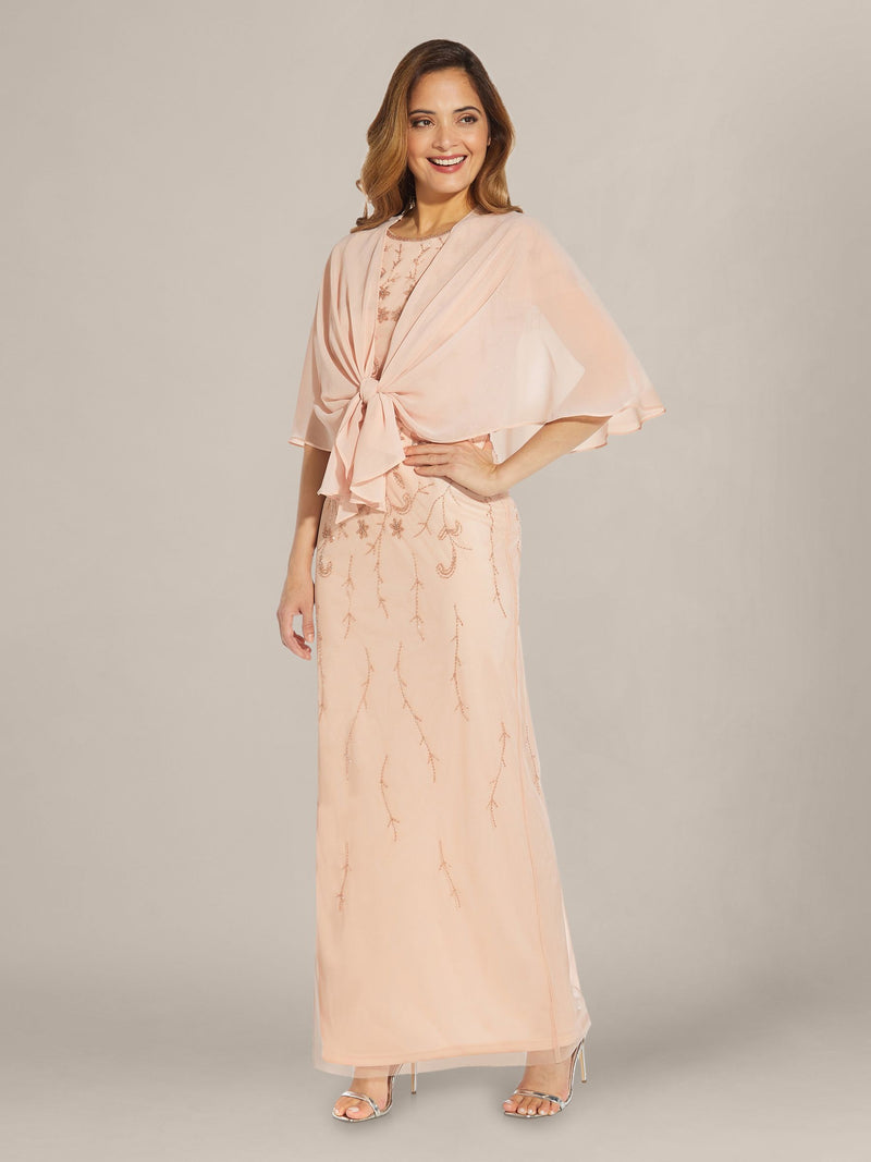 Adrianna Papell pink chiffon cover-up - British product