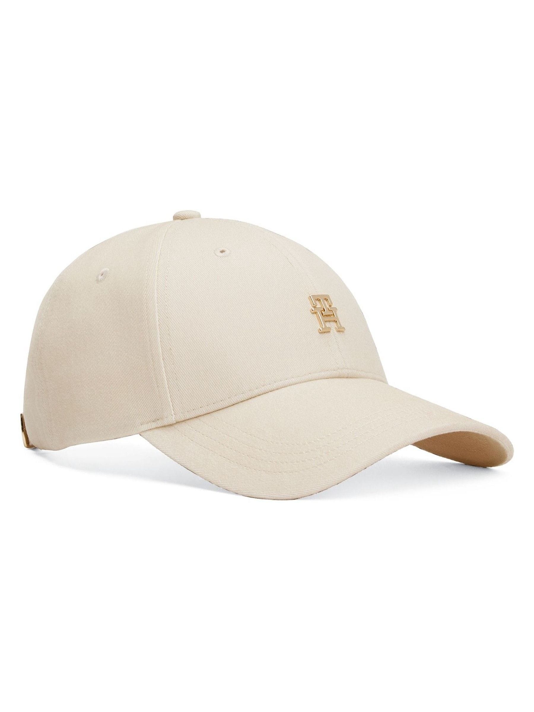 Tommy Hilfiger Cream Monogram Twill Baseball Cap