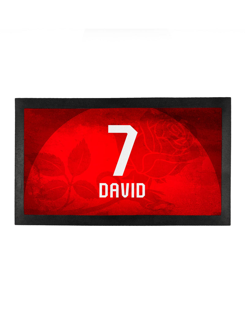 Treat Republic personalised England rubber bar mat 44cm x 25cm, imported from the UK