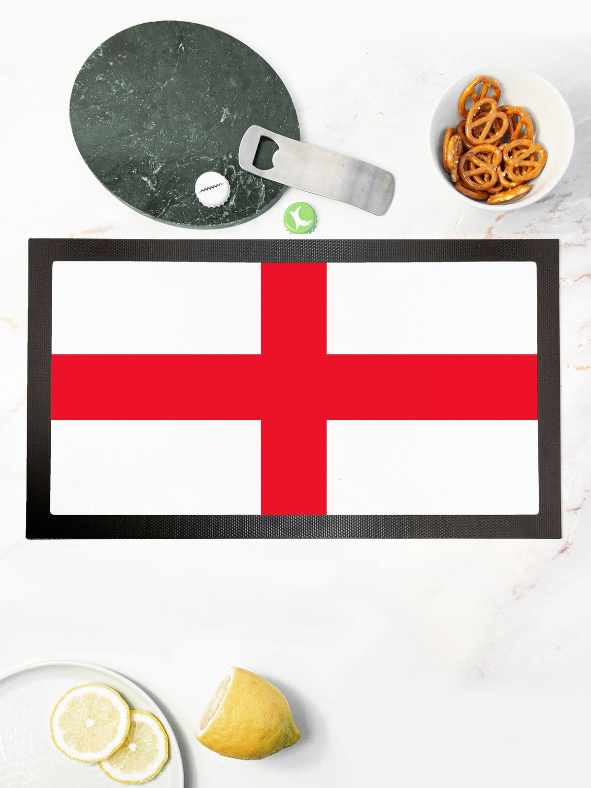 Personalised Flag Rubber Bar Mat by Treat Republic