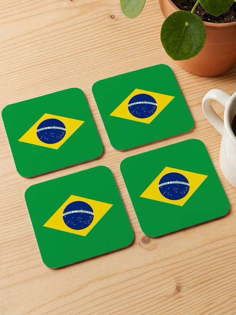 Treat Republic personalised flag coasters set of 4 9.5cm, UK version