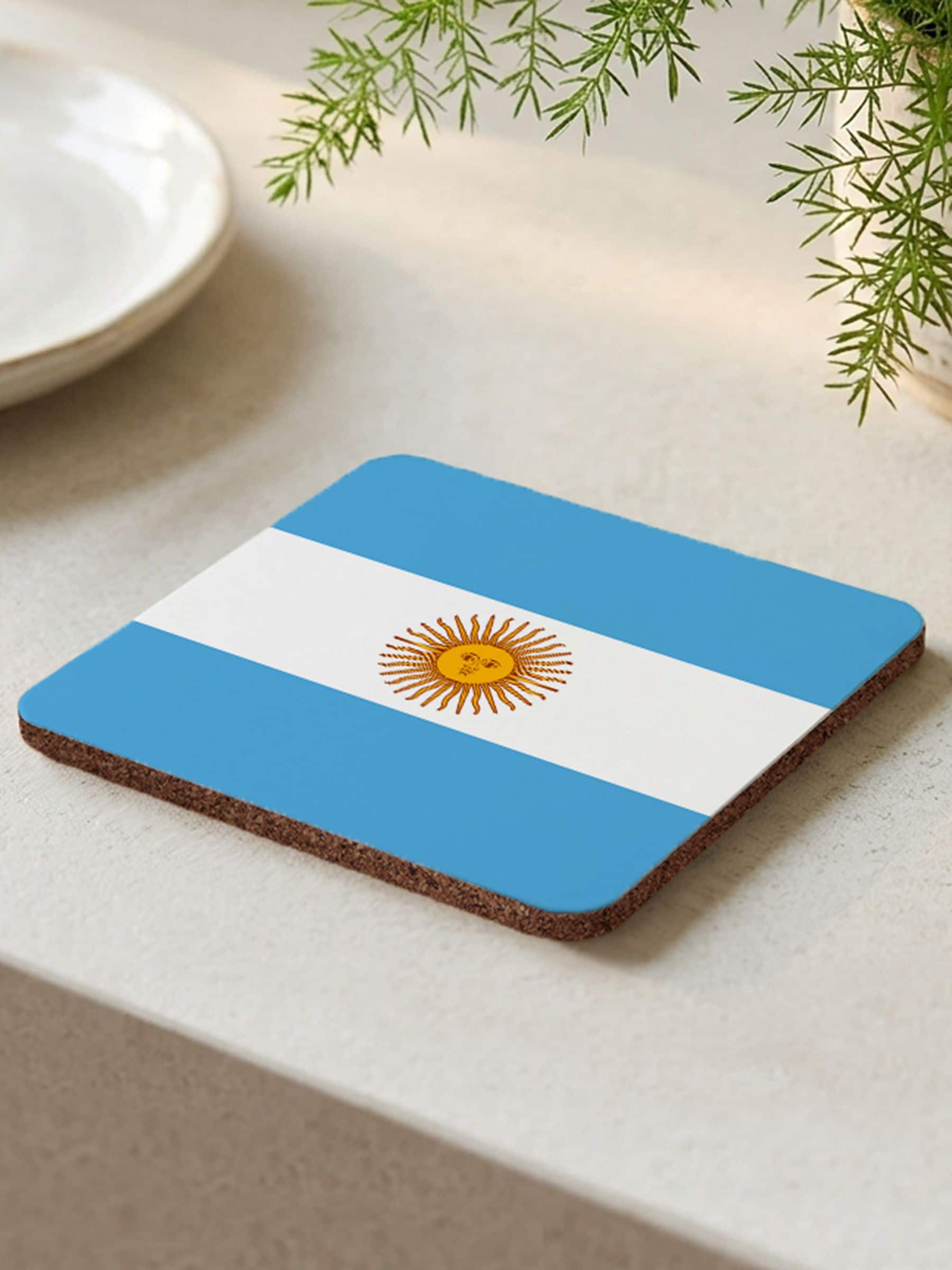 Treat Republic personalised flag coasters set of 4 9.5cm, UK version