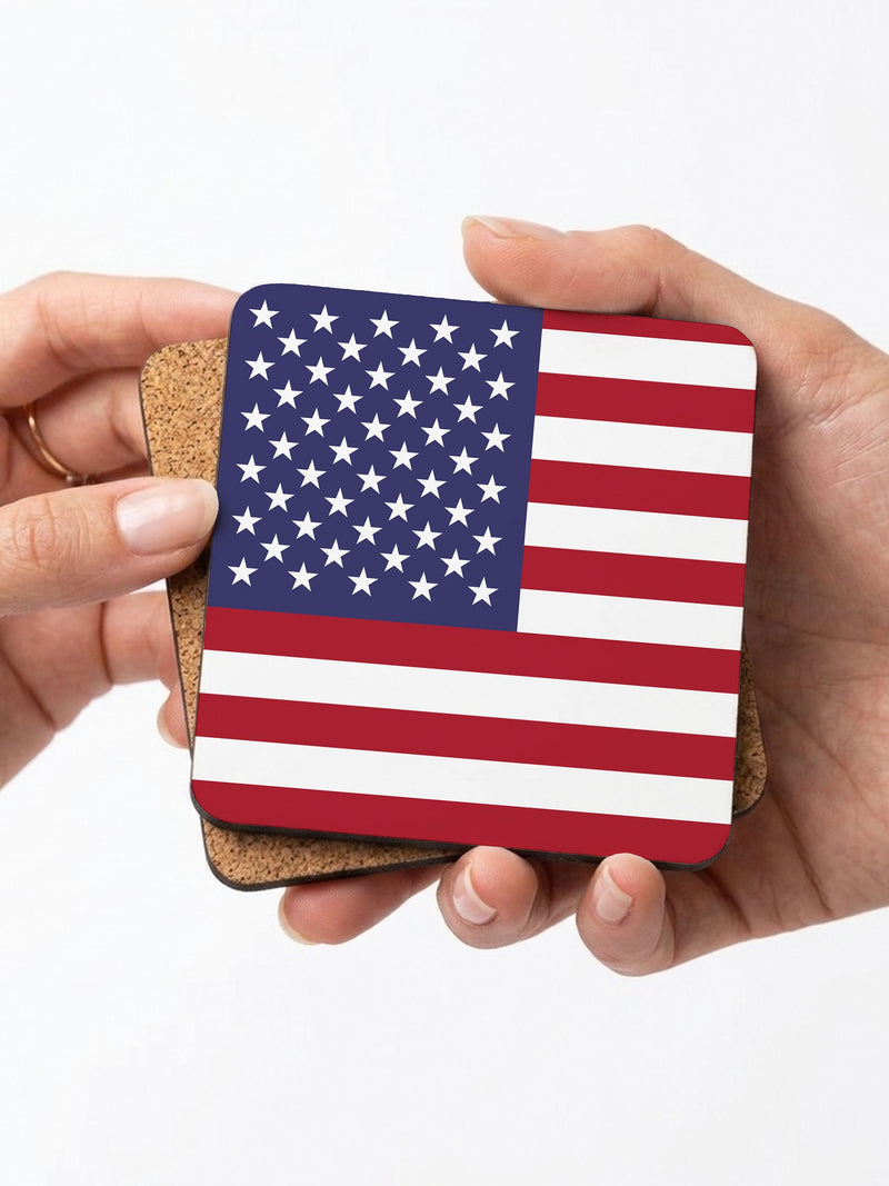 Treat Republic personalised flag coasters set of 4 9.5cm, UK version