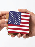 Treat Republic personalised flag coasters set of 4 9.5cm, UK version