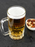 Personalised flag tankard 1 pint with country flag and name, UK version