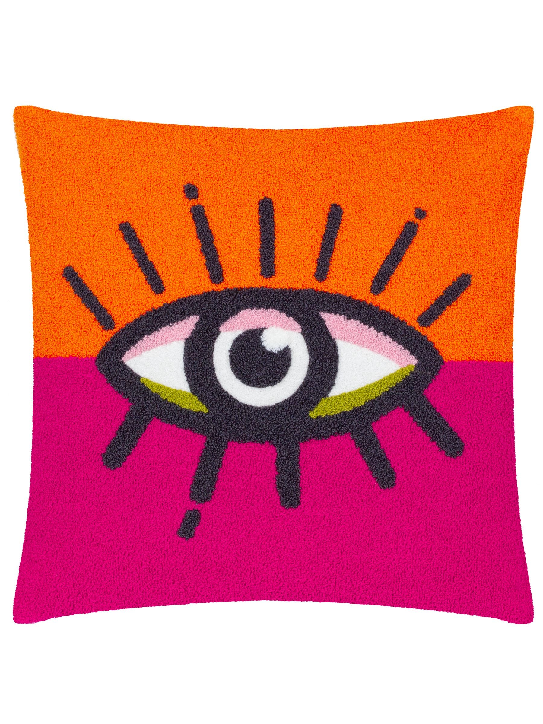 heya home orange pink boucle cushion 45cm, imported from the UK