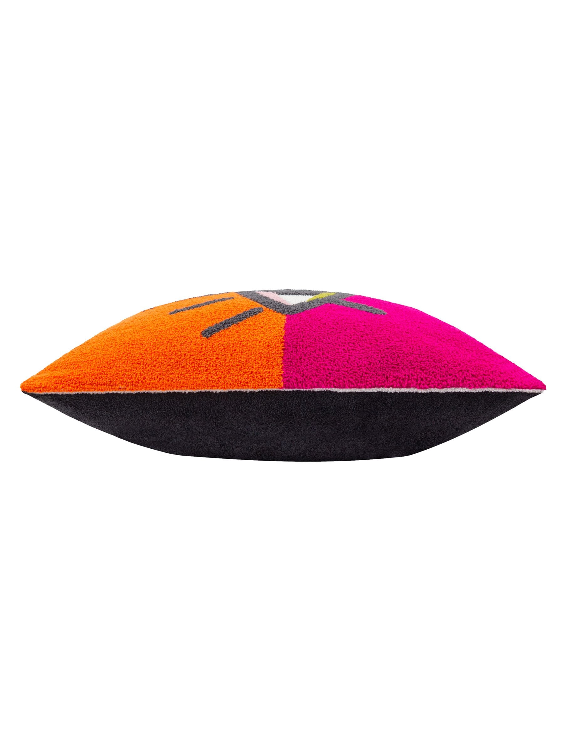 heya home orange pink boucle cushion 45cm, imported from the UK