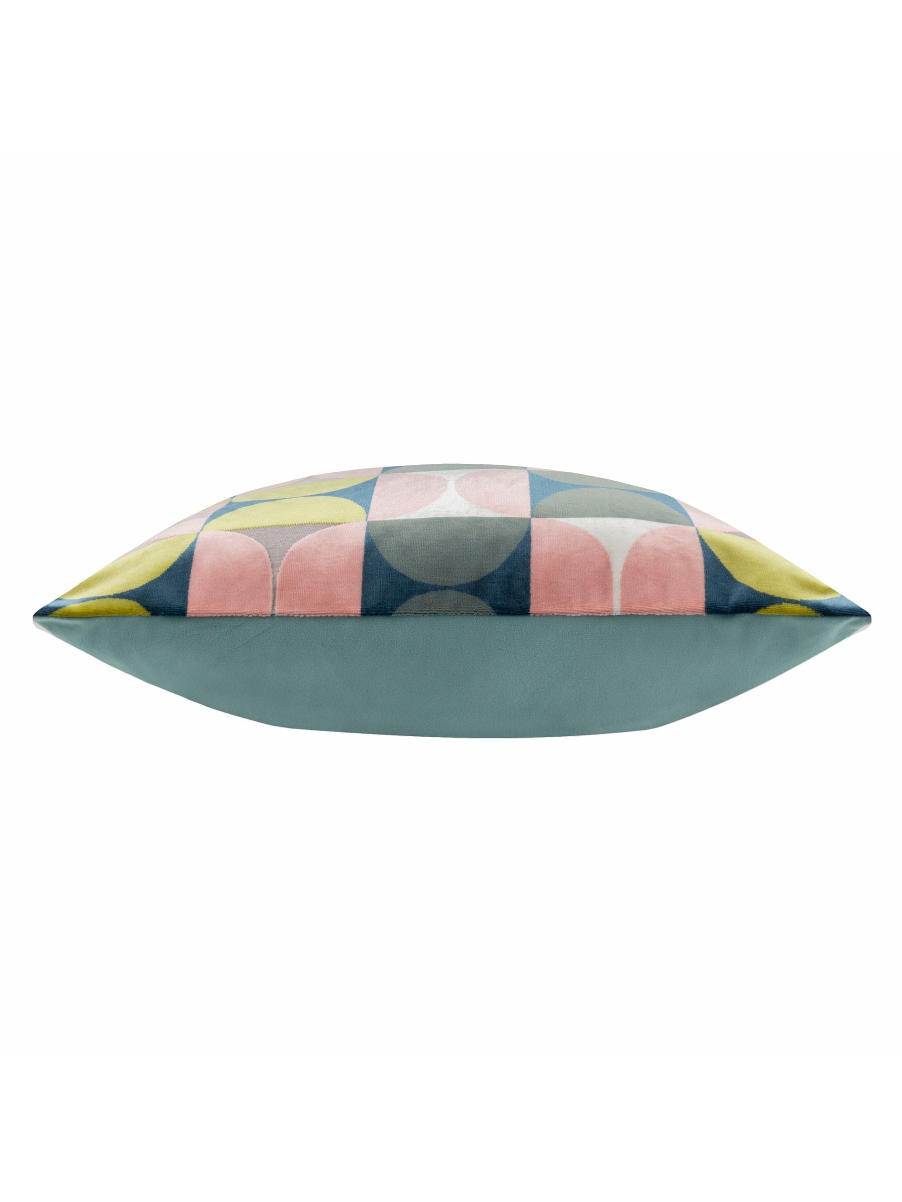Riva Paoletti PinkAvo Green Bardot Cut Velvet Cushion