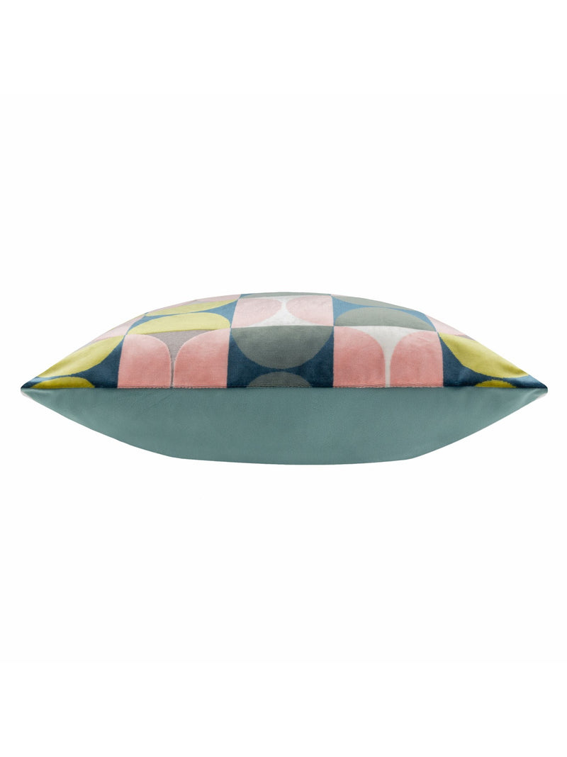 Riva Paoletti PinkAvo Green Bardot Cut Velvet Cushion