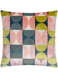 Riva Paoletti PinkAvo Green Bardot Cut Velvet Cushion