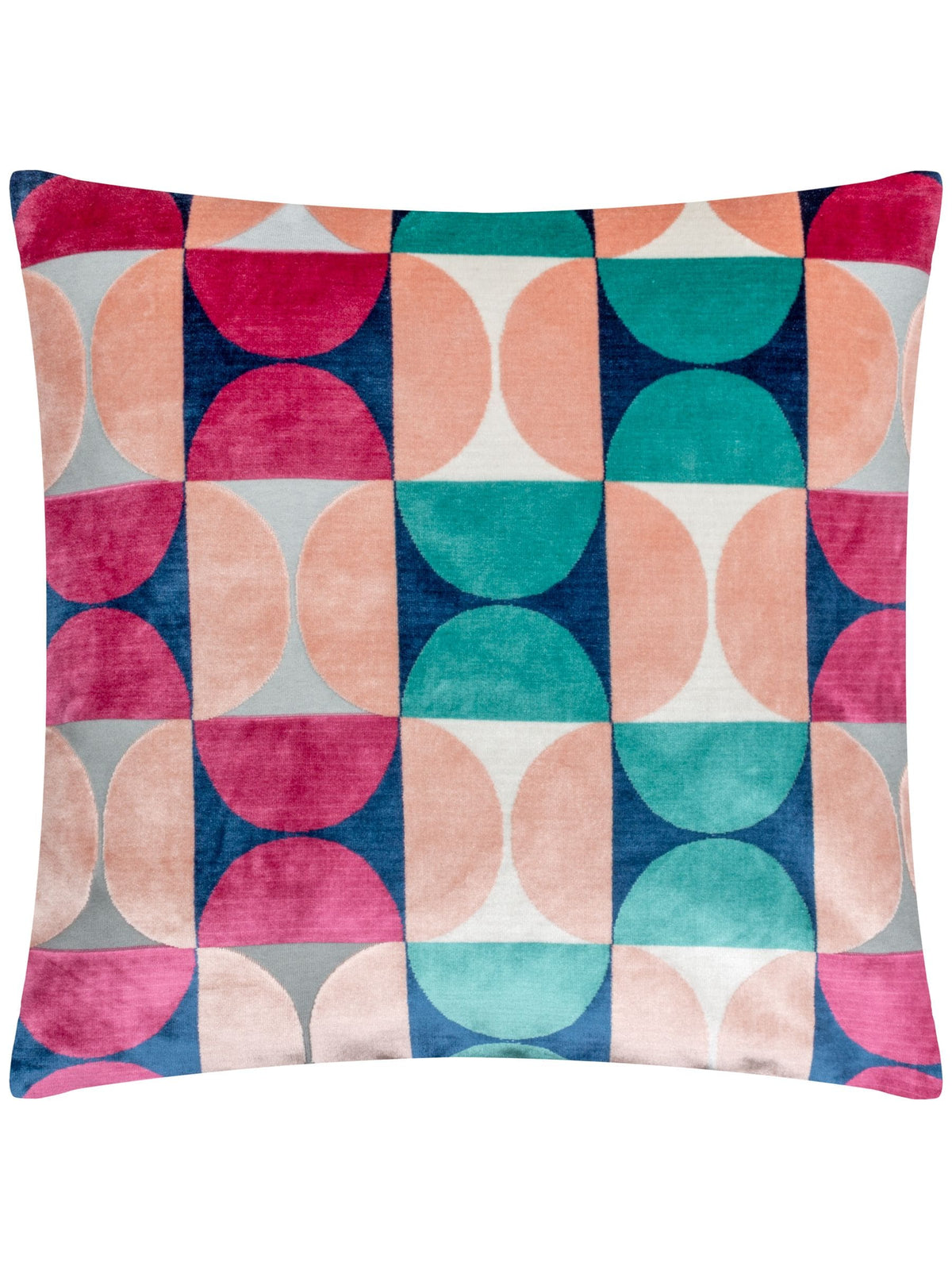 Riva Paoletti Bardot cut velvet cushion 50cm (British brand)