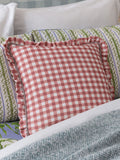 Furn Sage Green Maude Gingham 100% Cotton Cushion