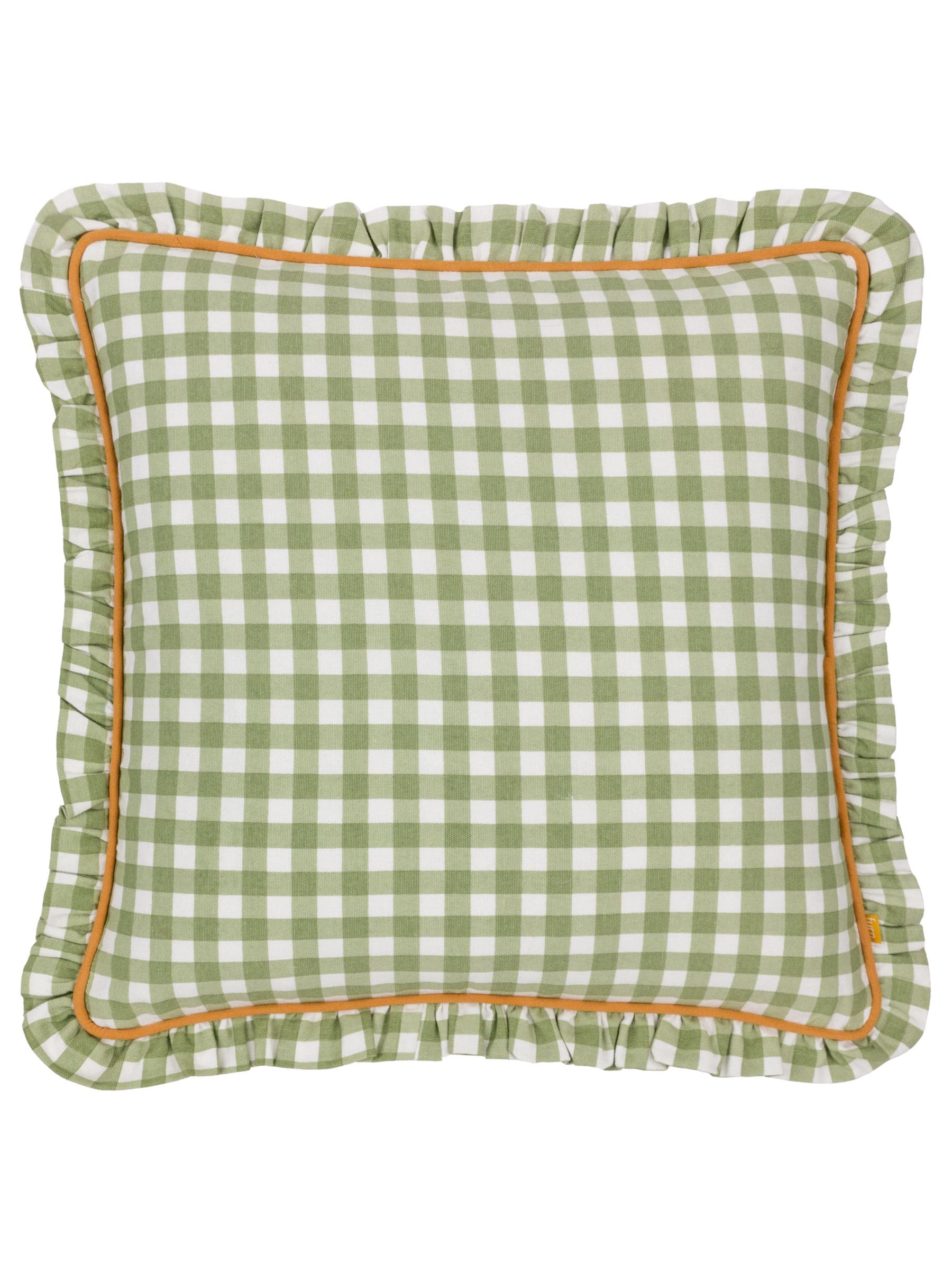 Furn sage green gingham cushion 45x45cm (British brand)
