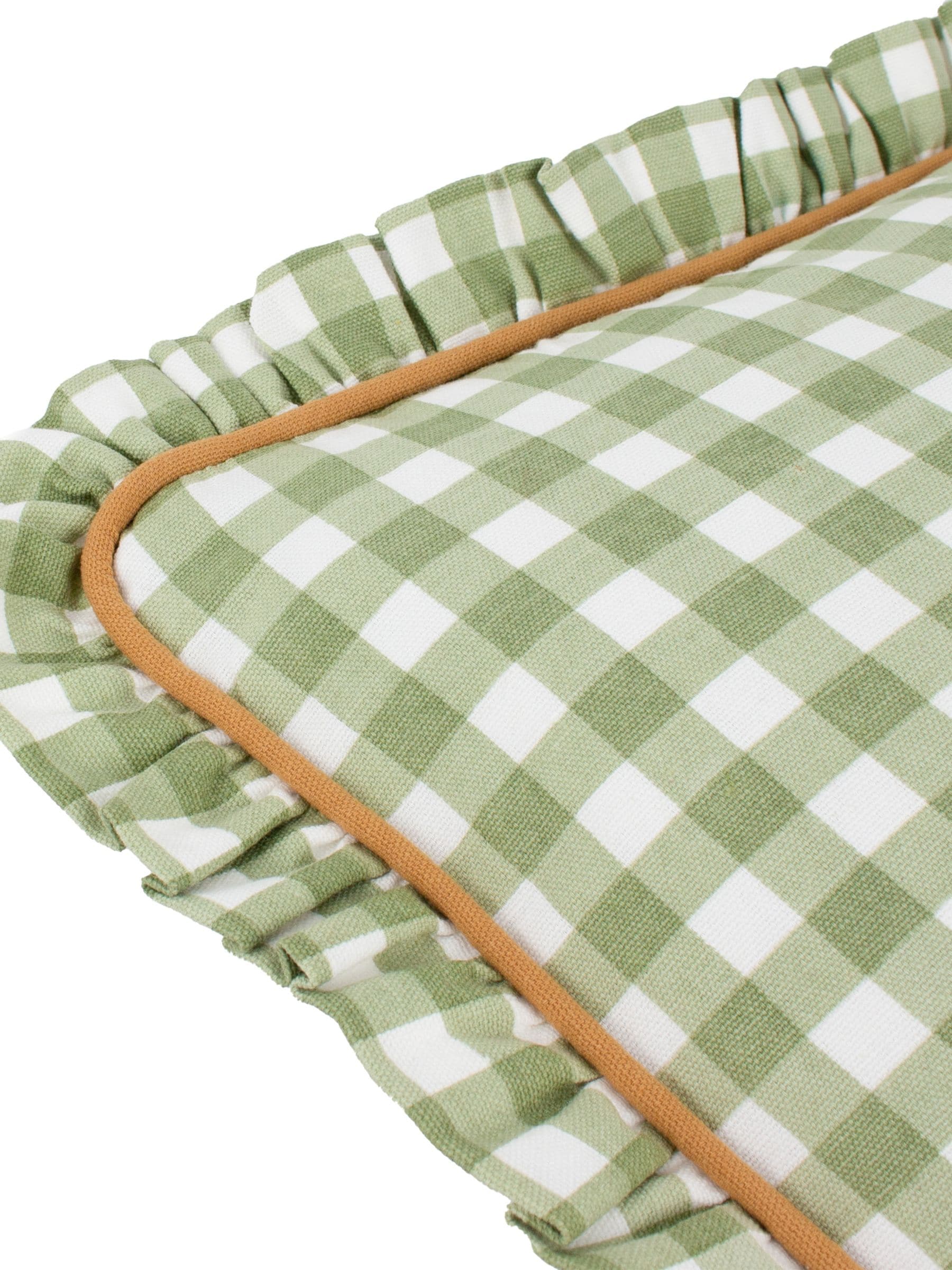 Furn sage green gingham cushion 45x45cm (British brand)