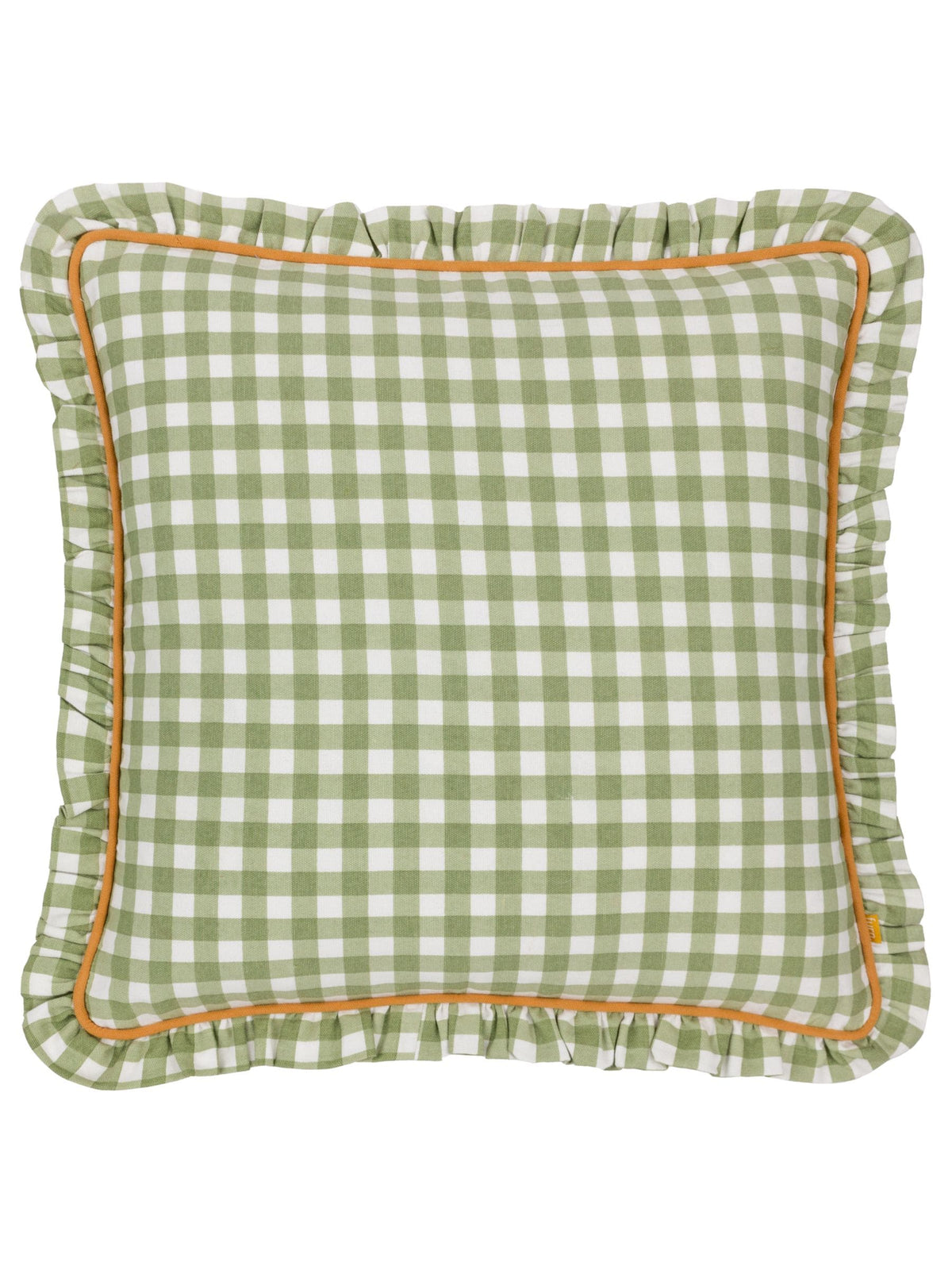 Furn sage green gingham cushion 45x45cm (British brand)