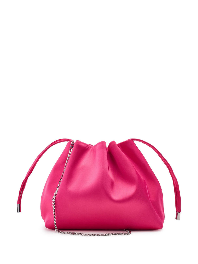 Moda in Pelle Orange Lotty Ruched Bucket Shoulder Bag