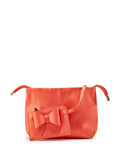 Moda in Pelle Orange Lotty ruched bucket shoulder bag, UK version