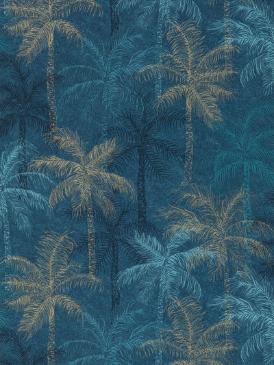 Next Clarke and Clarke Midnight Palmyra Wallpaper 10.05m- Buy online at McGrocer