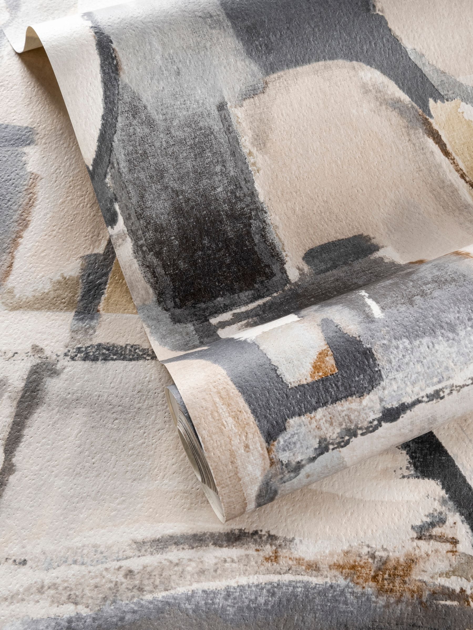 Clarke and Clarke Figura Linen wallpaper 10.05m, imported from the UK