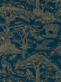 Clarke and Clarke Midnight Luxe Kisumu wallpaper 10.05m - British product