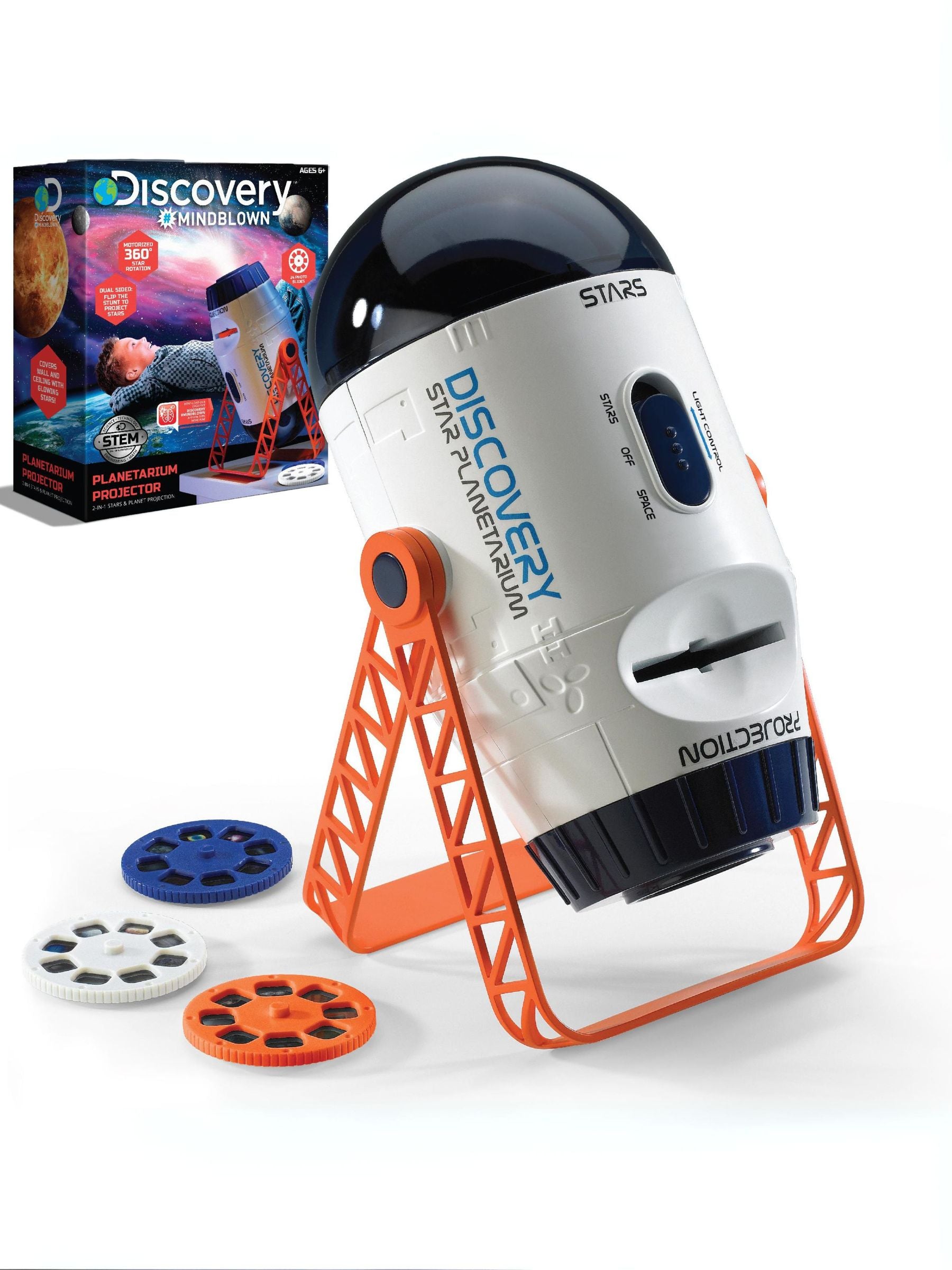 Discovery Mindblown 2-in-1 reversible planetarium projector - British product
