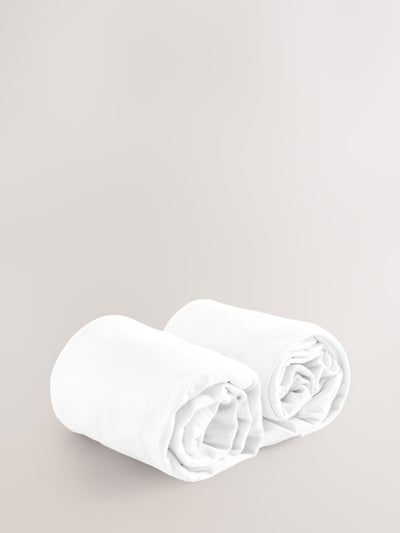 Next White 100% Cotton Jersey Baby Fitted Sheets 2 Pack- Buy online at McGrocer