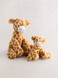 Brown giraffe plush soft toy made from recycled polyester, UK version