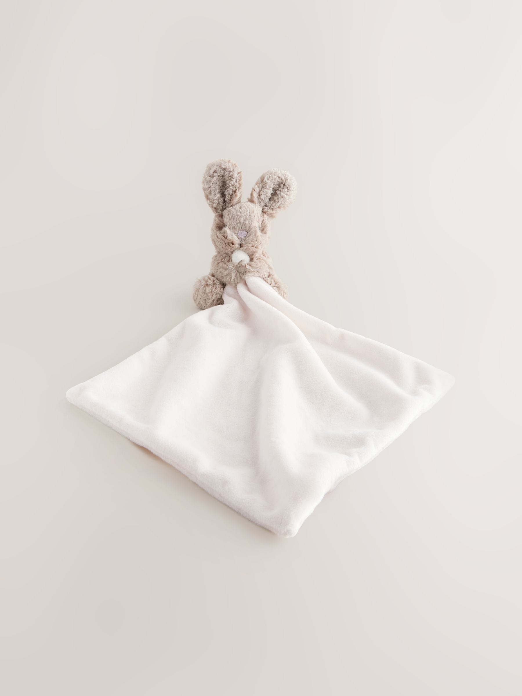 Bunny baby comforter with soft plush toy and blanket, imported from the UK