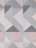 Catherine Lansfield Blush Larrson Geo shower curtain - British product
