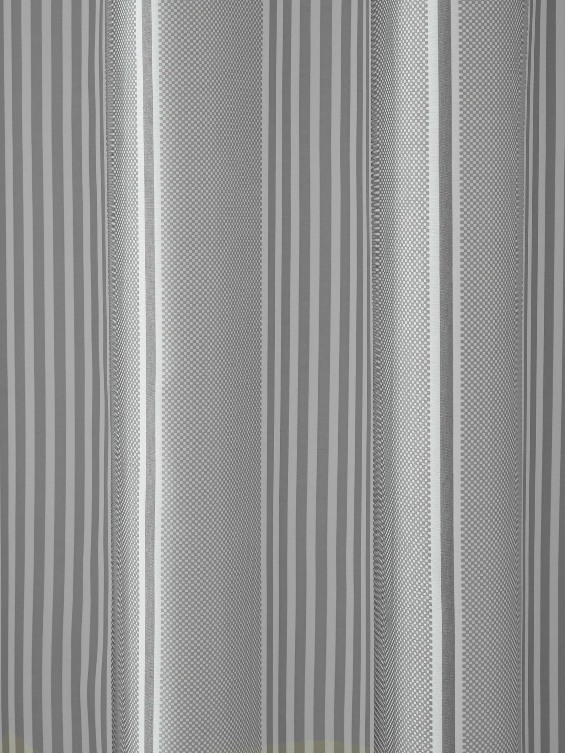 Catherine Lansfield silver textured stripe shower curtain - British product