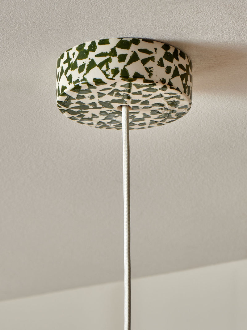 Nina Campbell Green Chester pendant light, imported from the UK