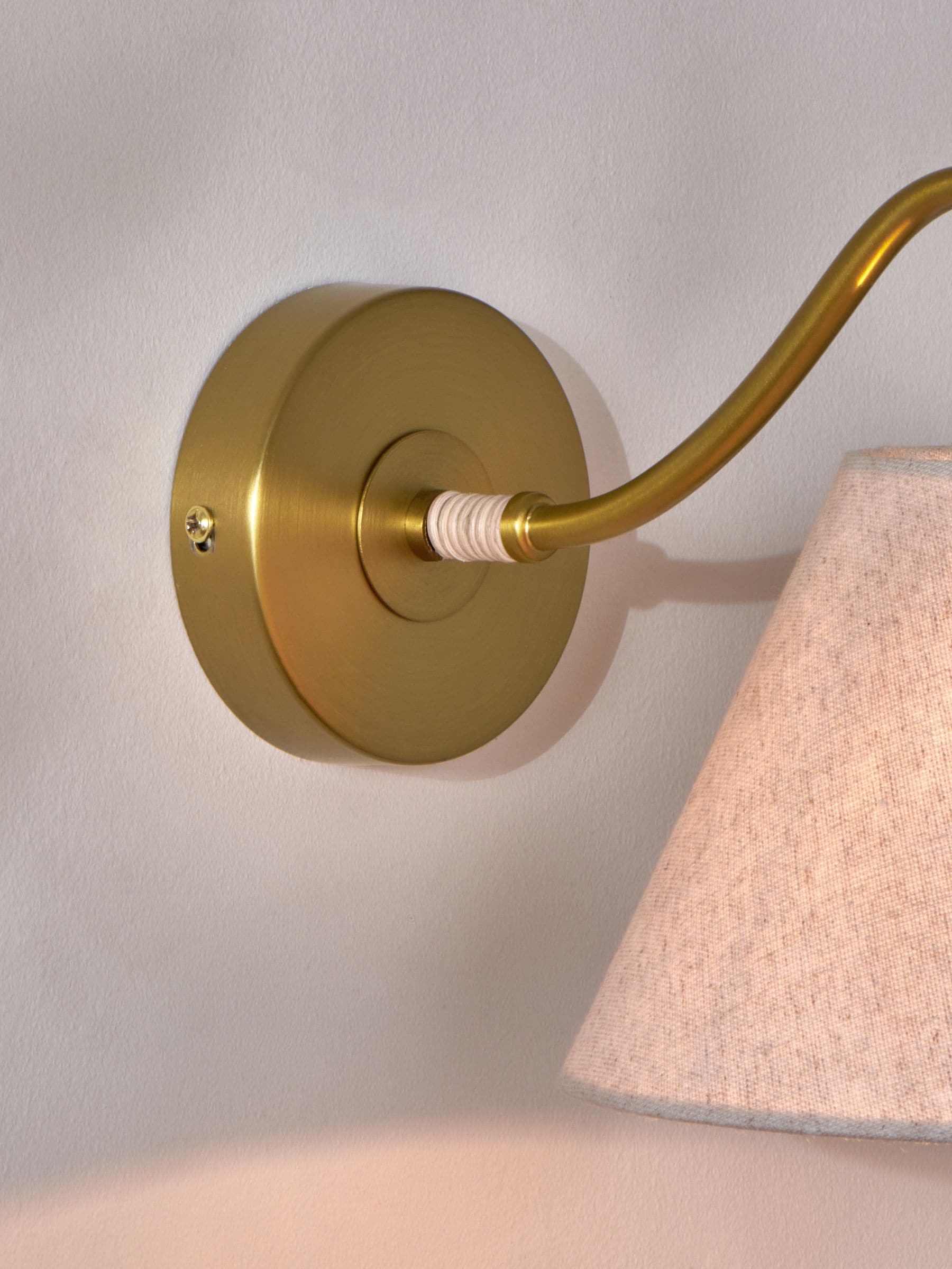 Nina Campbell Sagano wall light cream brass 18cm - British product