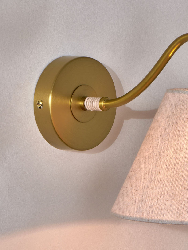 Nina Campbell Sagano wall light cream brass 18cm - British product