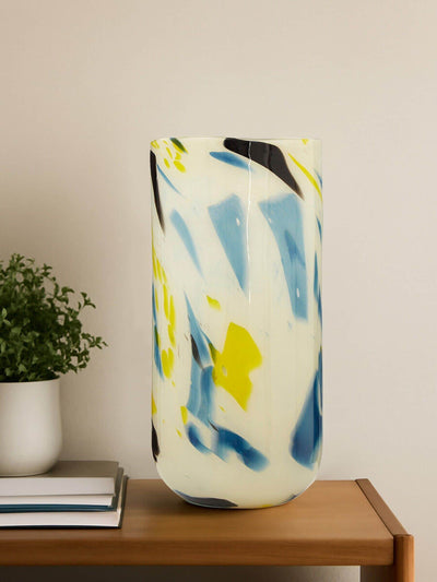 Fifty Five South Yellow Large Carra Glass Vase
