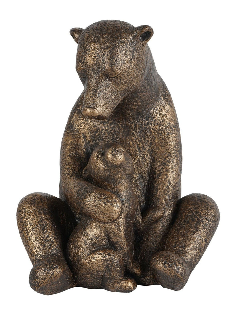Laura Ashley bronze bear with cub ornament 22.5cm high, UK version