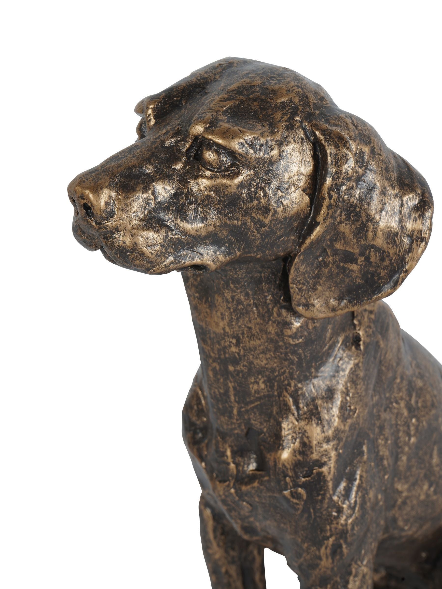 Laura Ashley bronze sitting dog sculpture, UK version