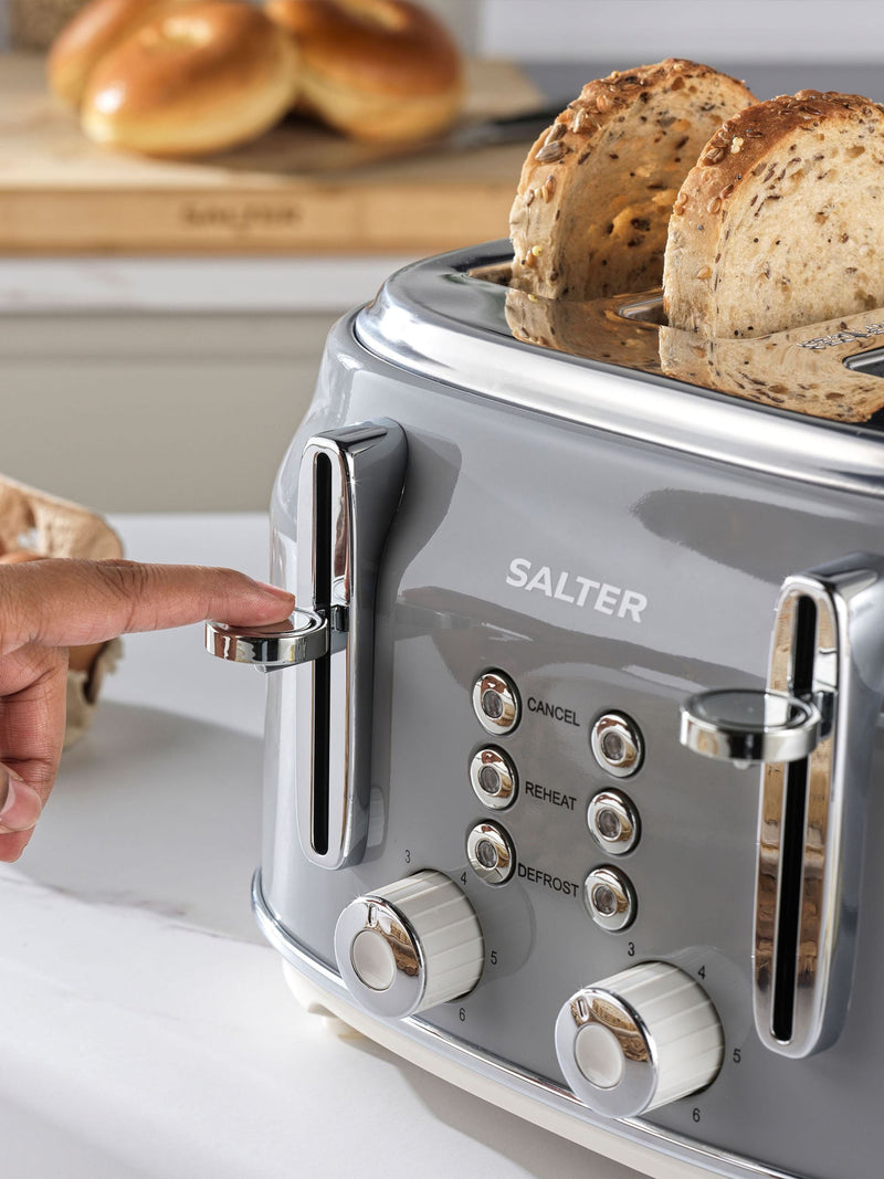 Salter Grey Retro 4-slice toaster (British brand)