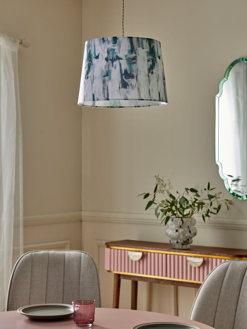 Clarke & Clarke Blue/White Lagana Easyfit Shade