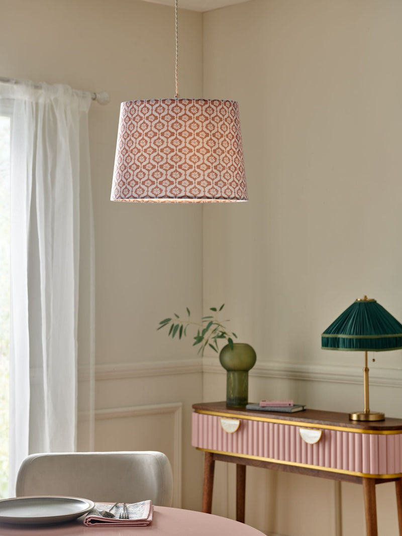 Clarke & Clarke Ennerdale Easyfit lampshade rust brown 25cm - British product