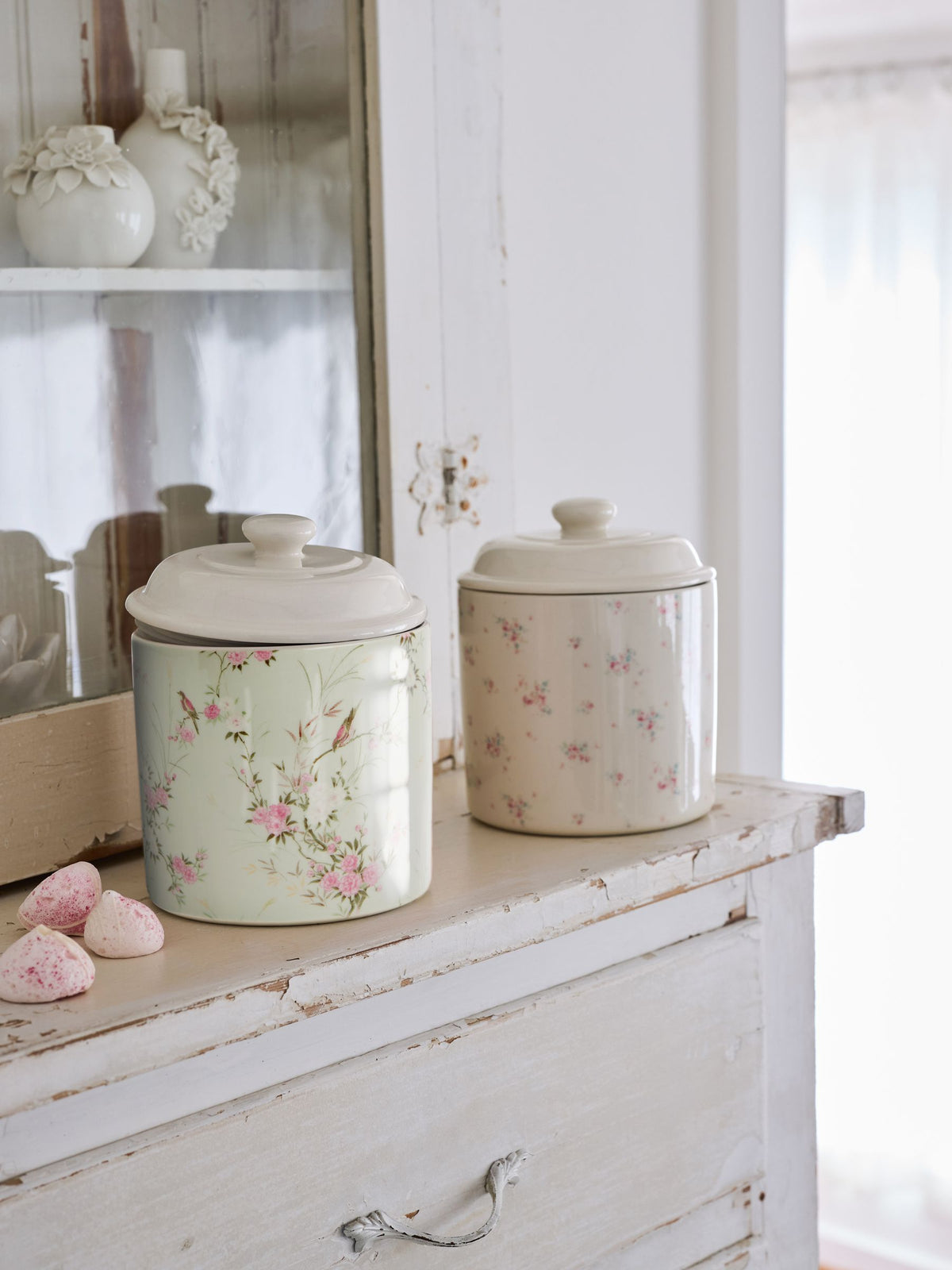 Shabby Chic by Rachel Ashwell® Pink/Cream Rosabelle Kitchen Storage Jar