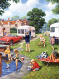 Kidikraft nostalgic 1000-piece jigsaw puzzle featuring a British caravan holiday (British brand)