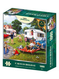 Kidikraft nostalgic 1000-piece jigsaw puzzle featuring a British caravan holiday (British brand)