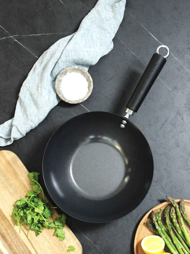 Ken Hom Black Excellence non stick wok 27cm, UK version