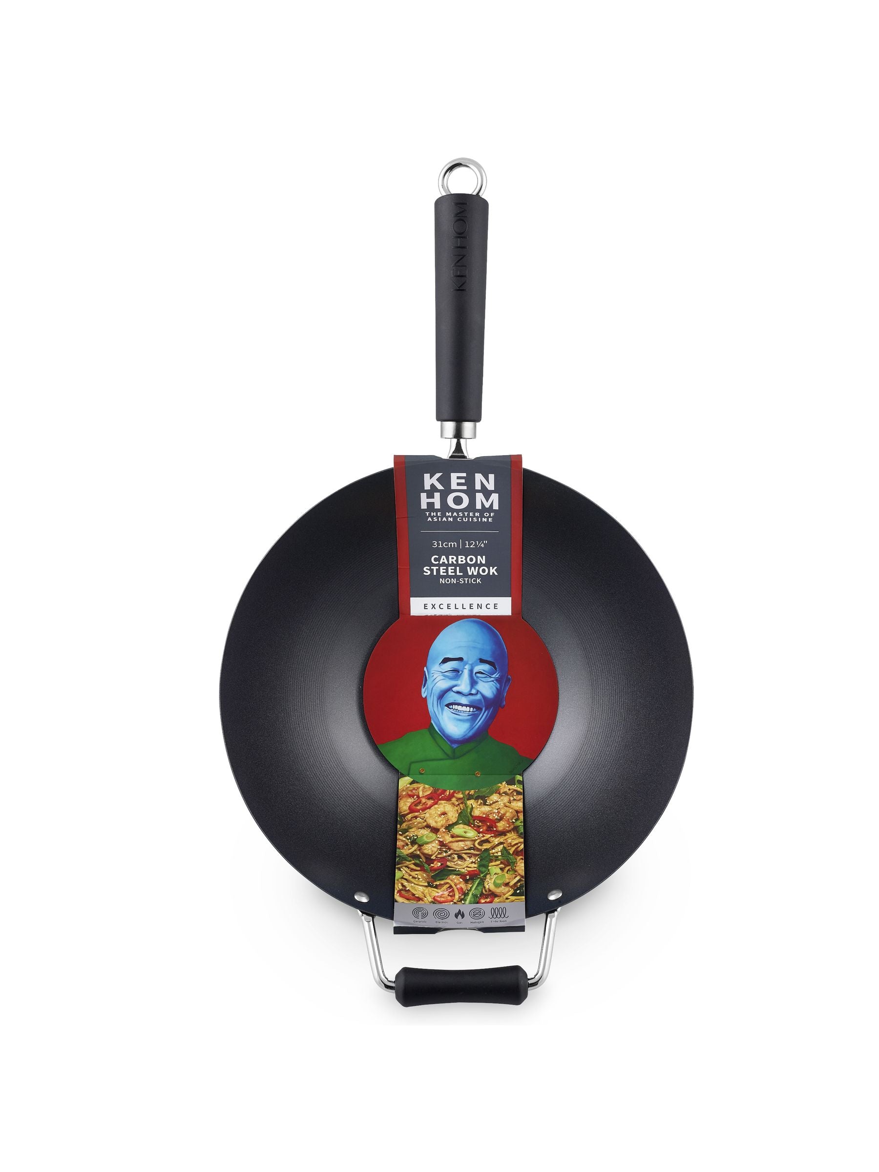 Ken Hom Black Excellence Non-Stick Wok 31cm, UK version