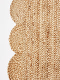 Oliver Bonas natural brown scalloped jute rug large (British brand)