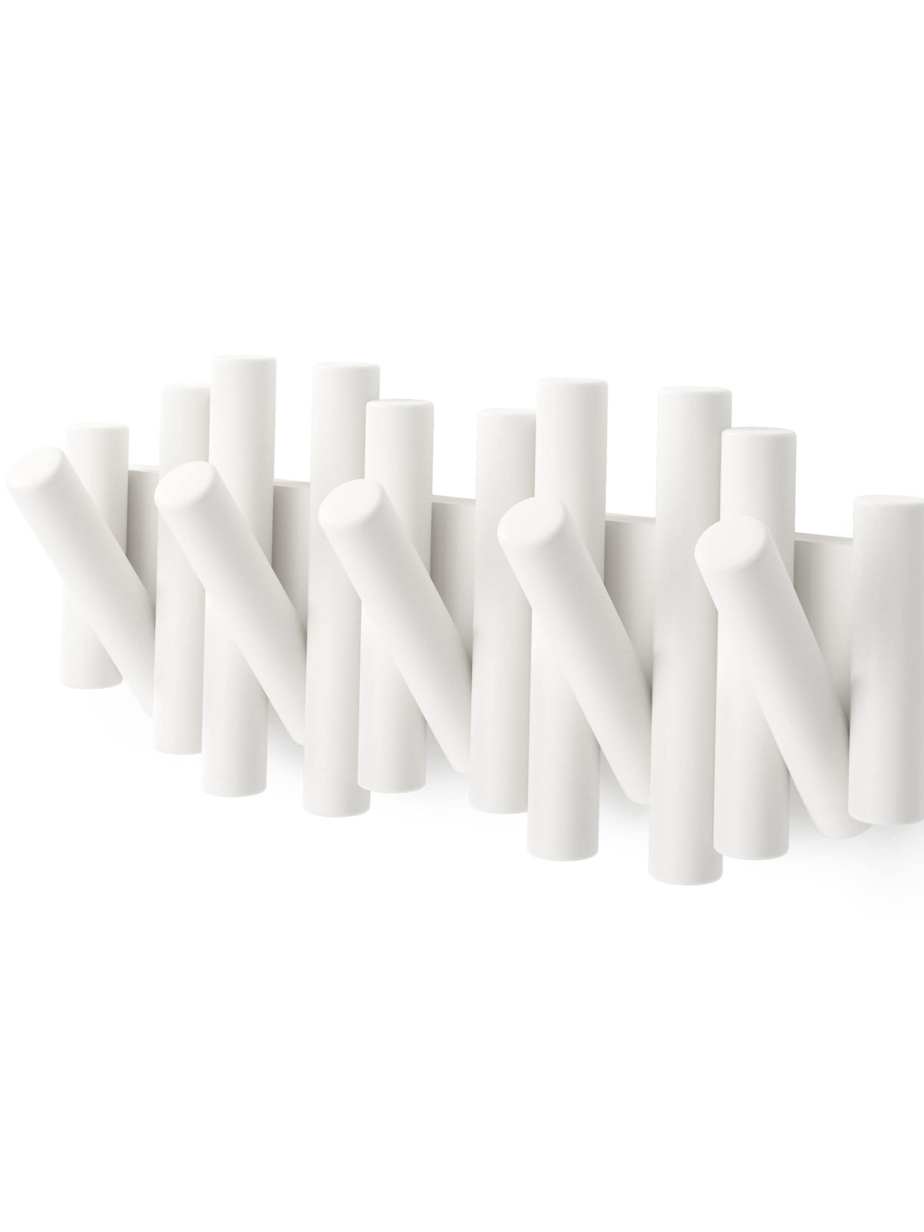 Umbra White Picket Rail Wall Hook for entryway, imported from the UK