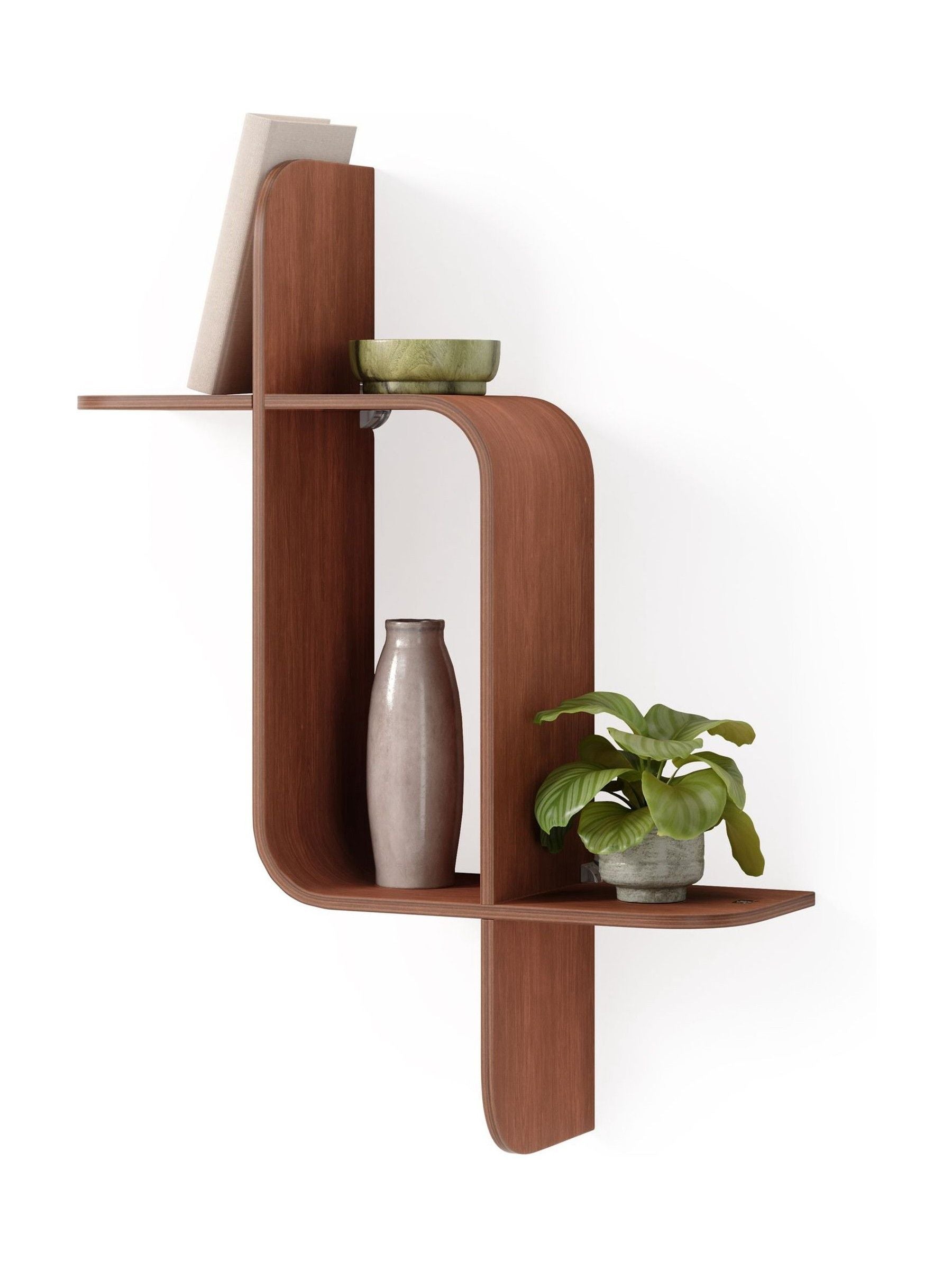 Umbra Montage Shelf Light Walnut, imported from the UK
